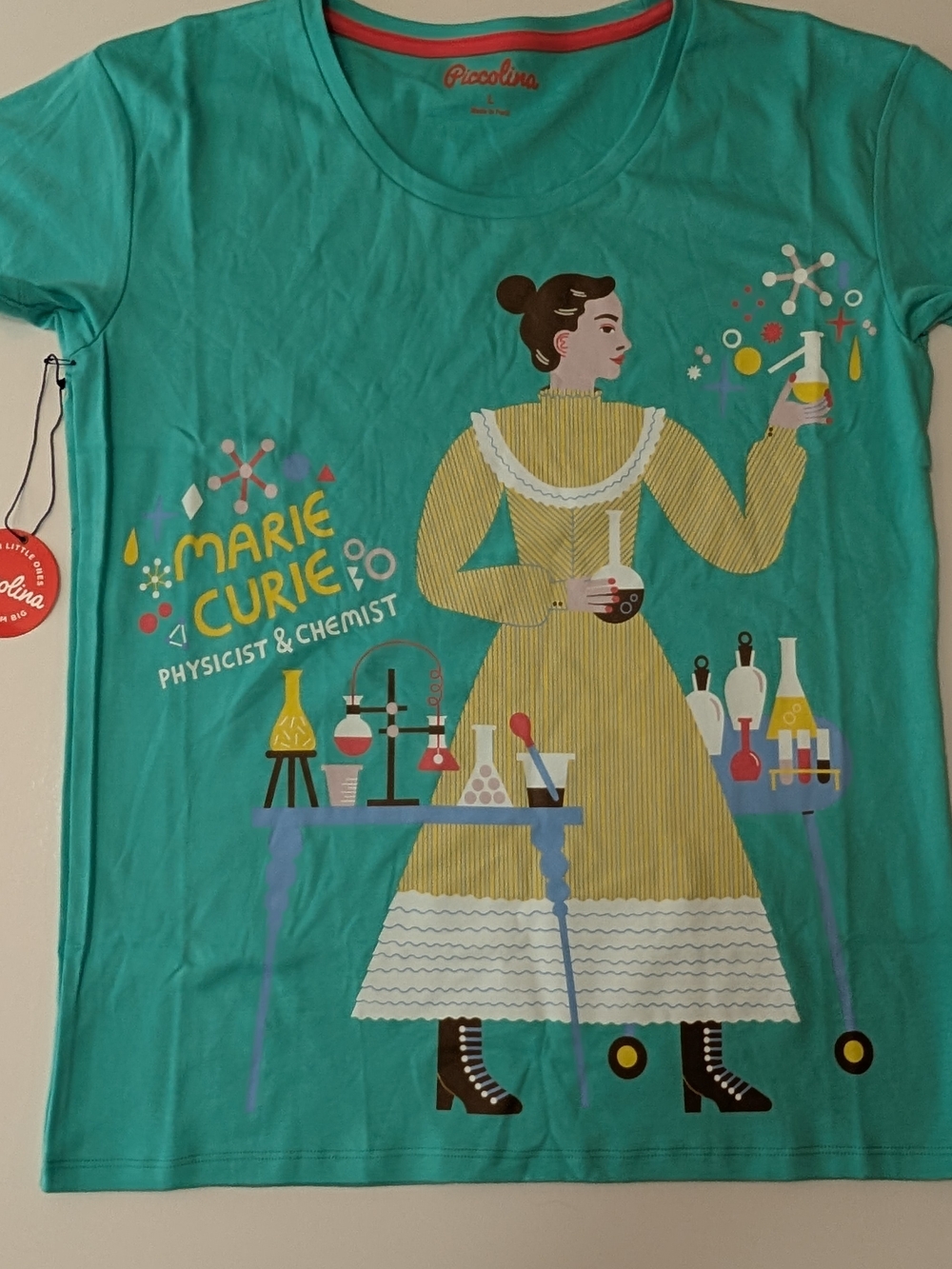 Piccolina NWT Marie Curie Trailblazer Graphic Tee Women's L